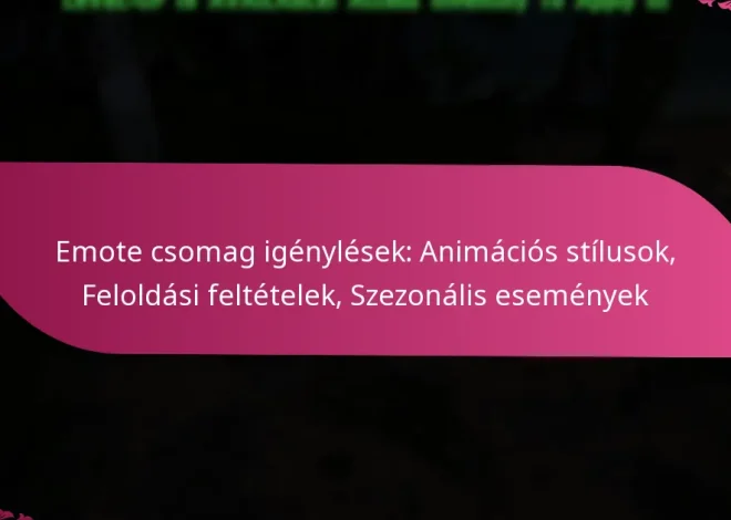 Emote csomag igénylések: Animációs stílusok, Feloldási feltételek, Szezonális események