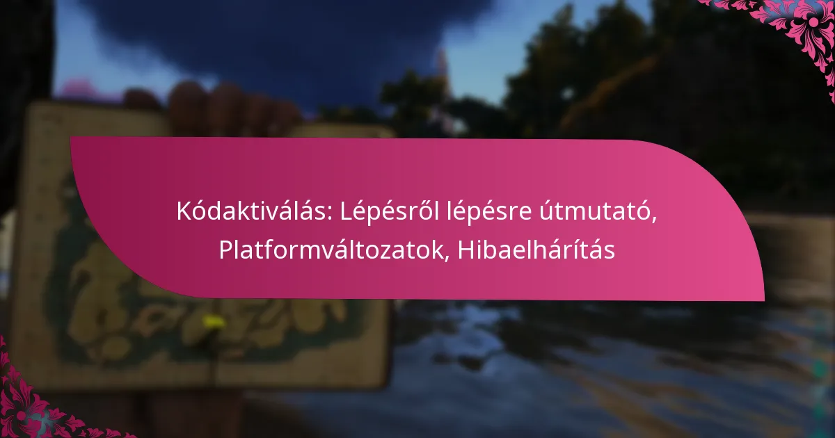 Kódaktiválás: Lépésről lépésre útmutató, Platformváltozatok, Hibaelhárítás