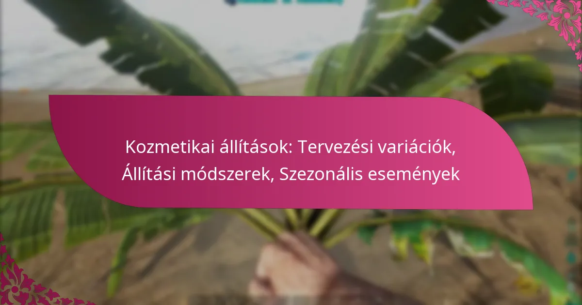 Kozmetikai állítások: Tervezési variációk, Állítási módszerek, Szezonális események