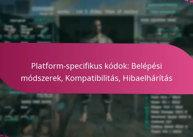 Platform-specifikus kódok: Belépési módszerek, Kompatibilitás, Hibaelhárítás